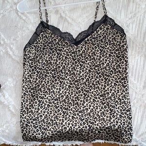 XS Satin cheetah print cami (never worn with tags)